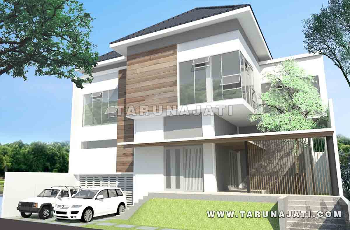 desain rumah di tanah berundak