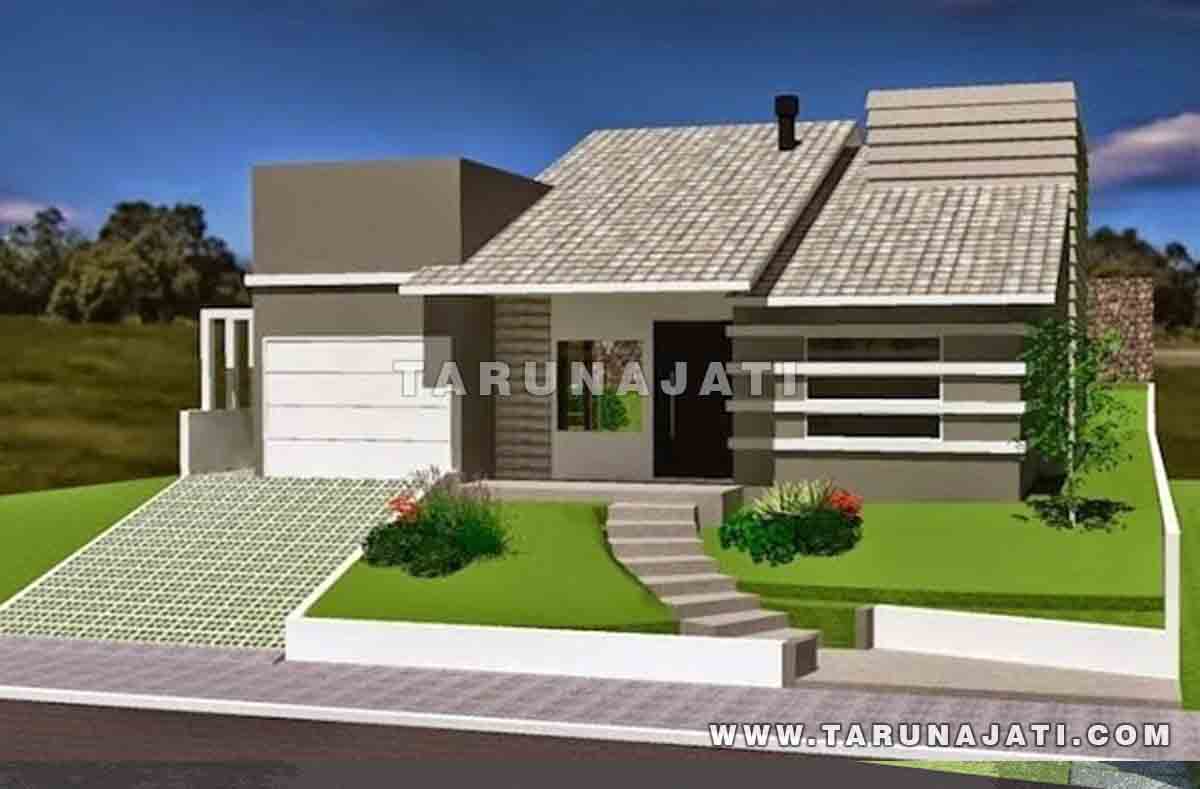 desain rumah di tanah tebing