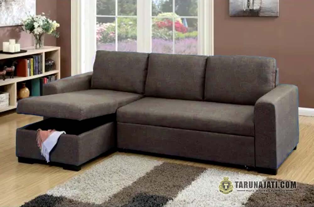 Sofa Sudut dengan Penyimpanan Tersembunyi