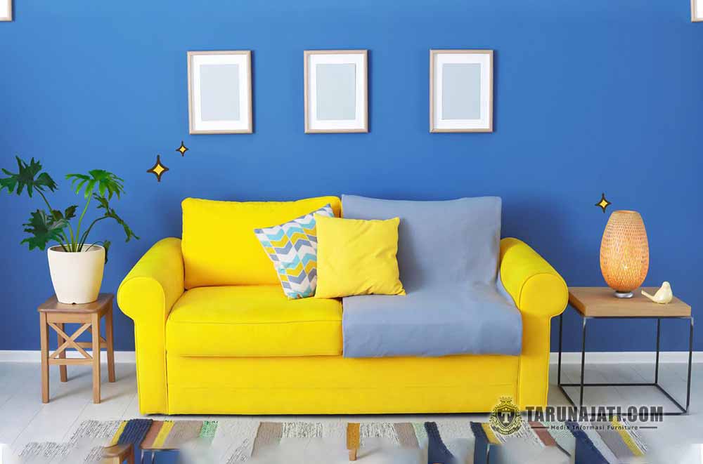 Warna Cat Tembok Biru Kuning